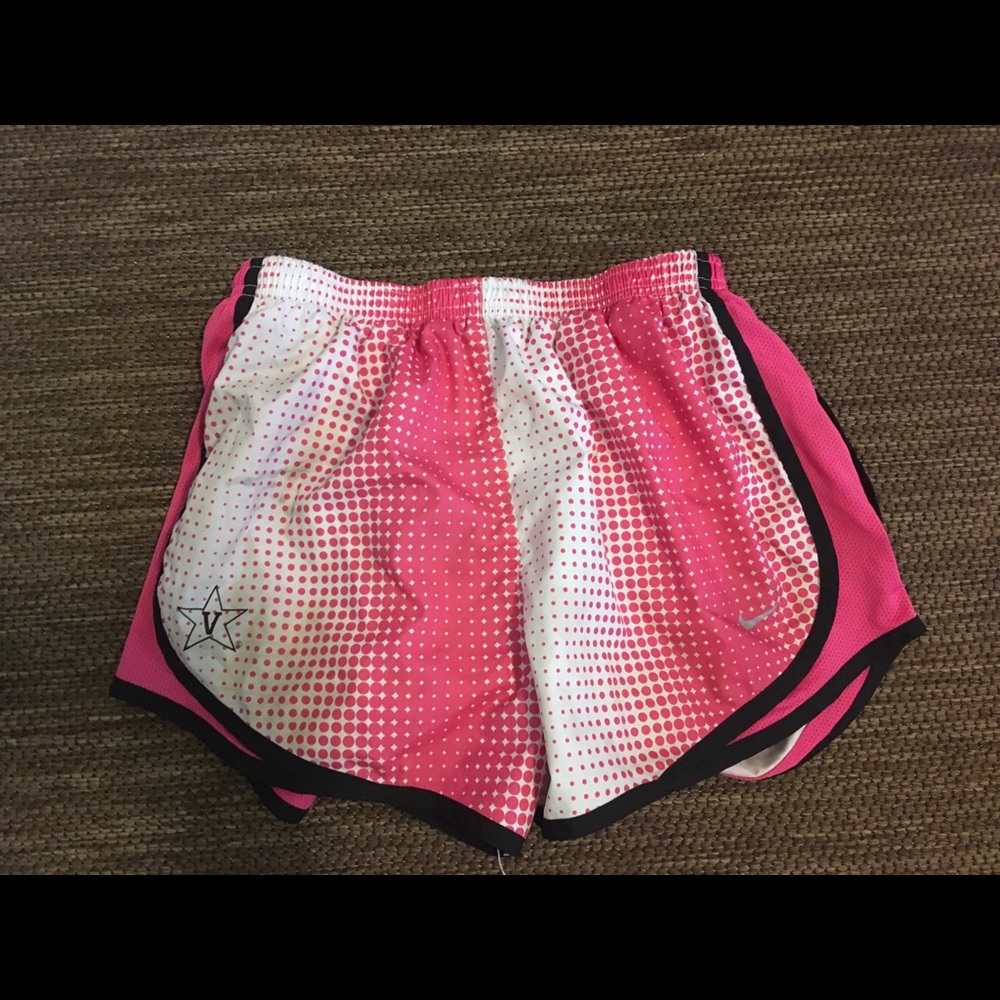 Pink and white nike dry fit shorts
